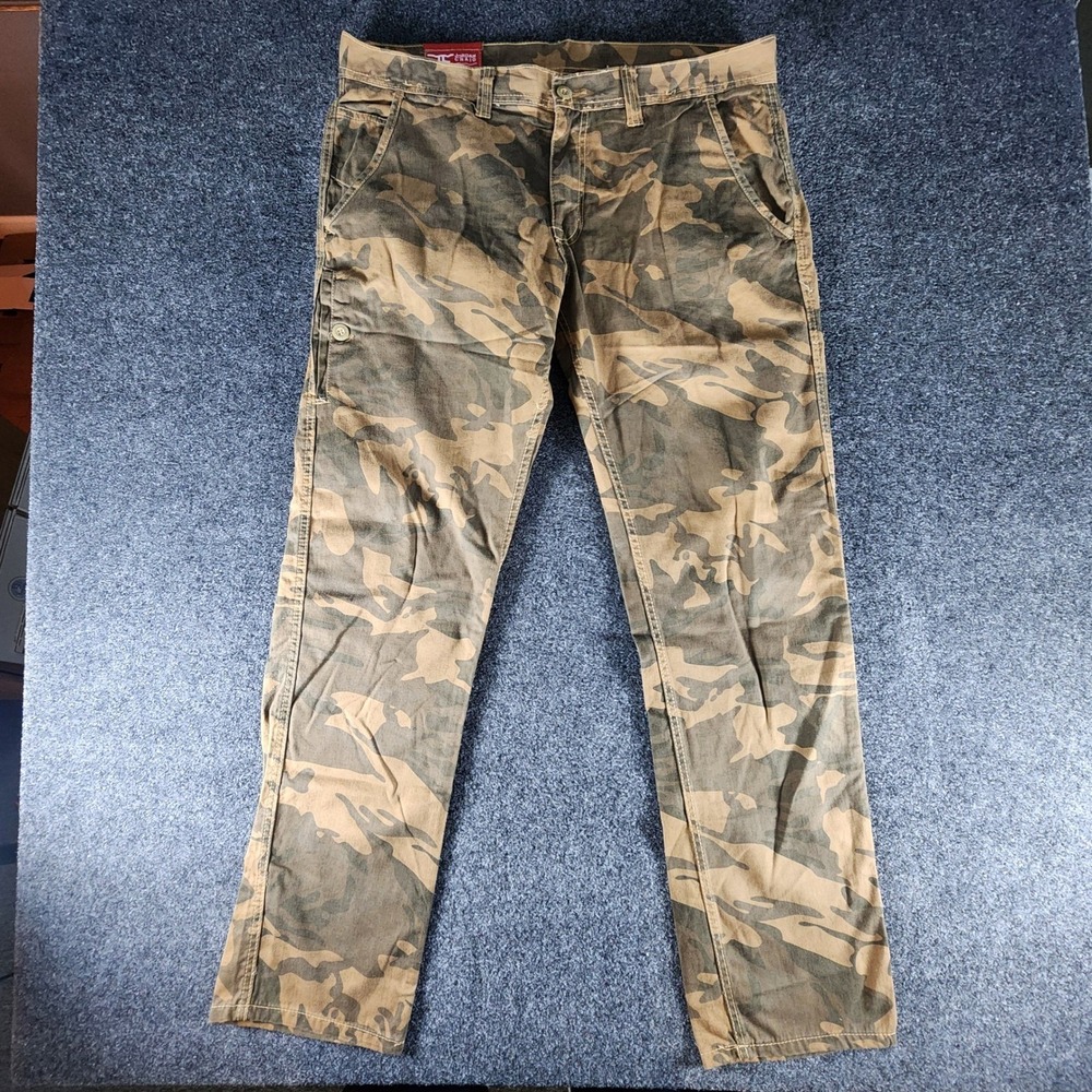 Jordan Craig Mens Woodland Camo Chino Pants‎ 38x32 Straight Leg Cotton Utility